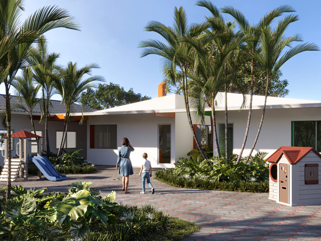 Architectural Visualization of modern elementary school in Ecuador