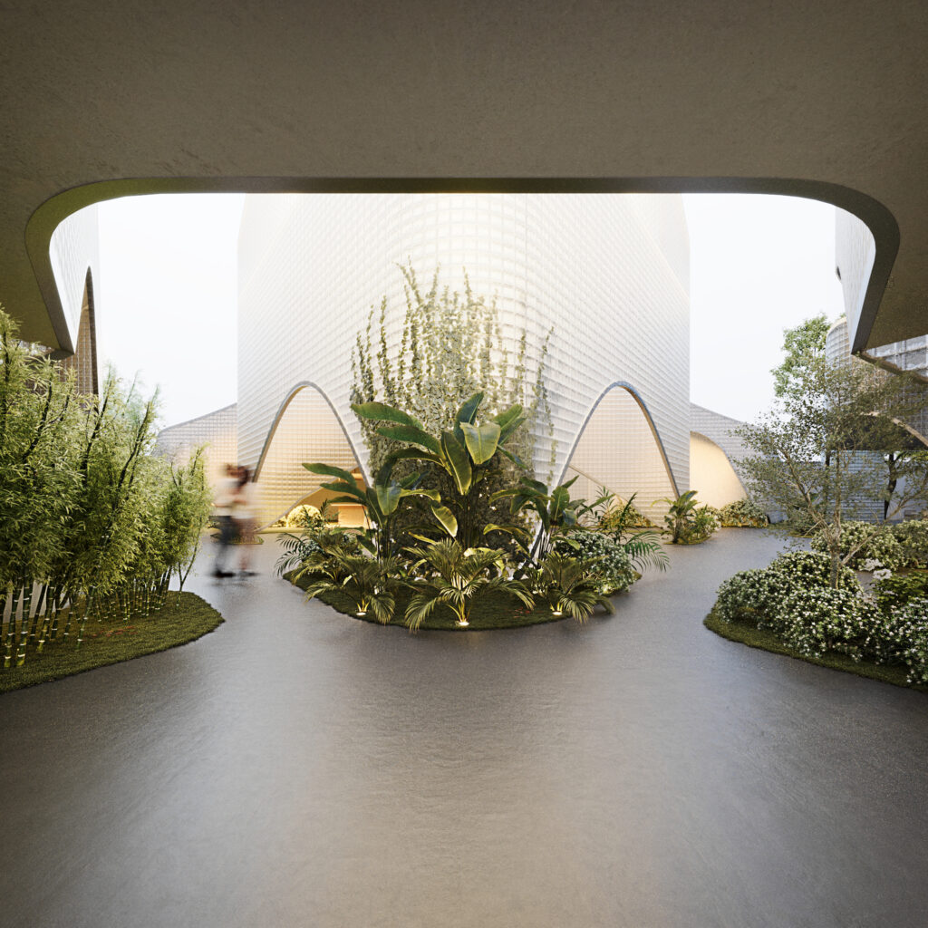 3d Render of Organic architecture project in Ecuador